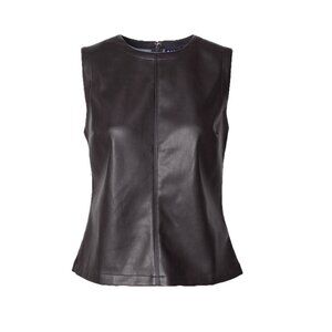 Gap Vegan Leather Shell Tank Top Terra Brown Women Medium Punk Retro
